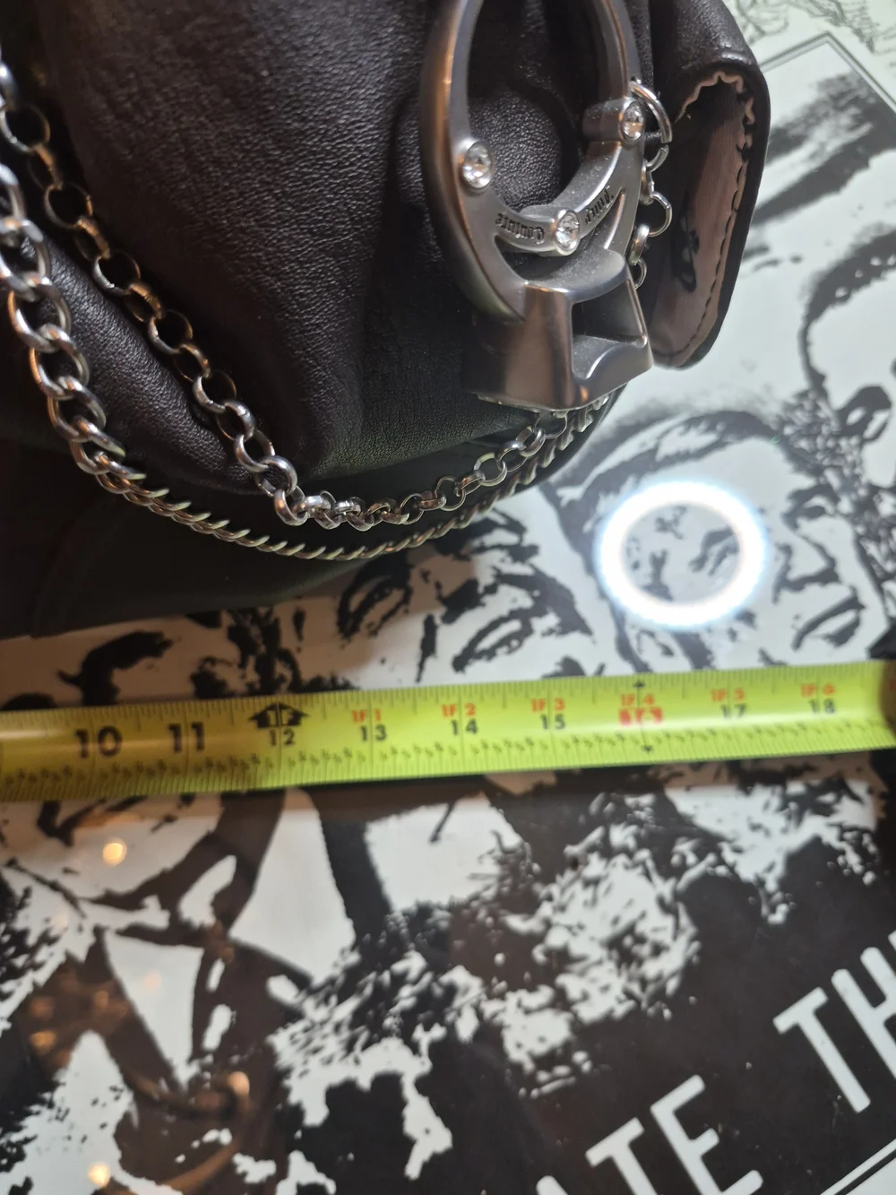 Juicy Couture Black Studded Logo Hobo Bag